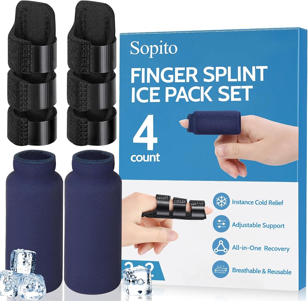 Sopito Finger Splint Ice Pack for Pain Relief